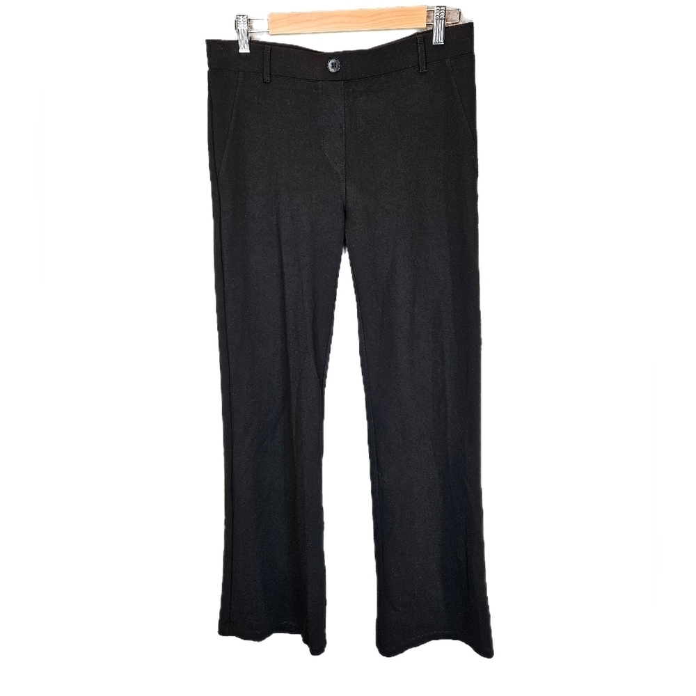 Betabrand Womens Black Pull On Stretch Comfort Straight Leg Pants Sz L Career